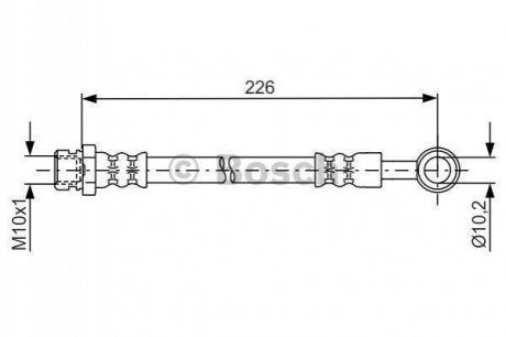 Шланг гальмівний BOSCH 1987481743 (фото 1)