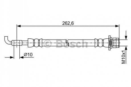 Шланг гальм. задн. TOYOTA Yaris 10- BOSCH 1987481936 (фото 1)