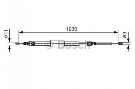 Трос ручного гальма BOSCH 1987482011 (фото 1)