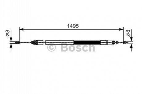 Трос, стояночная тормозная система BOSCH 1 987 482 118 (фото 1)