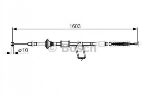 Трос ручного гальма BOSCH 1987482174 (фото 1)