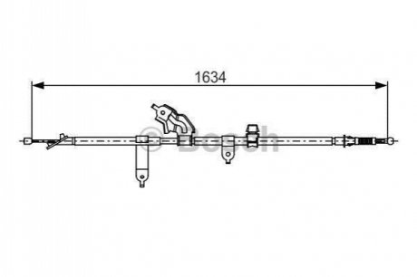 Трос ручного гальма BOSCH 1987482222 (фото 1)
