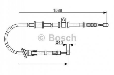 Трос ручного гальма BOSCH 1987482246 (фото 1)