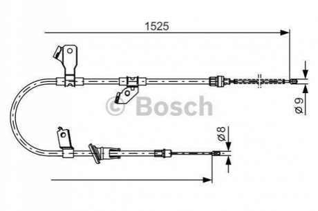 Трос ручного тормоза BOSCH 1987482247 (фото 1)