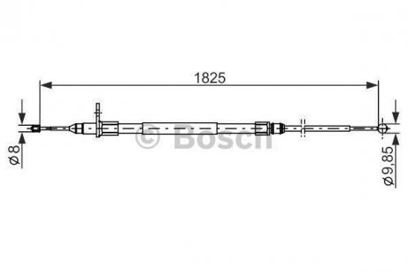 Трос ручного гальма BOSCH 1987482254 (фото 1)