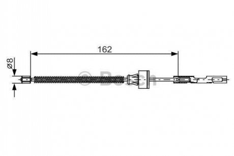 Трос ручного гальма BOSCH 1987482278 (фото 1)