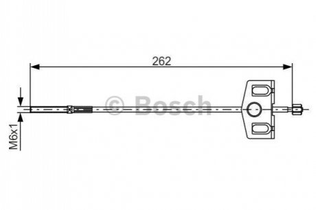 Трос ручного гальма BOSCH 1987482337 (фото 1)