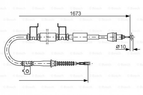 Гальмівний трос BOSCH 1987482362 (фото 1)