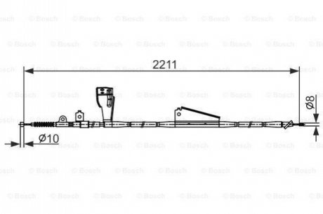 Трос зупиночних гальм BOSCH 1 987 482 424 (фото 1)