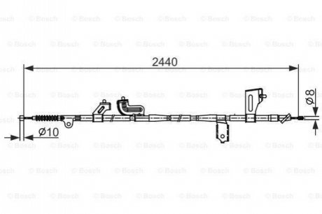 Трос зупиночних гальм BOSCH 1 987 482 425 (фото 1)