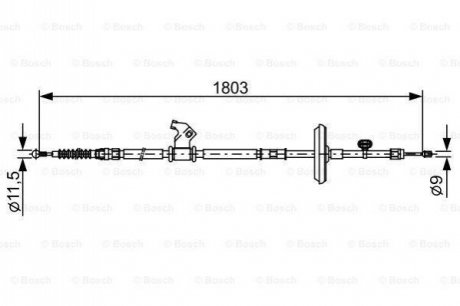 Гальмівний трос BOSCH 1987482508 (фото 1)