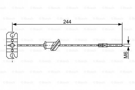 Трос ручного гальма BOSCH 1987482514 (фото 1)