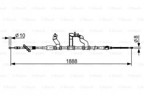 Гальмівний трос BOSCH 1987482532 (фото 1)