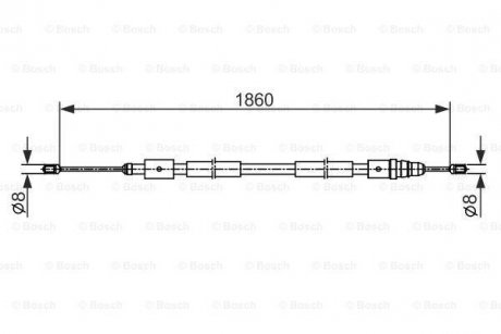 Гальмівний трос BOSCH 1987482540 (фото 1)