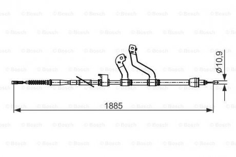 Гальмівний трос BOSCH 1987482573 (фото 1)