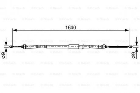 Трос стоянкових гальм BOSCH 1987482638 (фото 1)