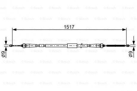 Трос стоянкових гальм BOSCH 1987482639 (фото 1)