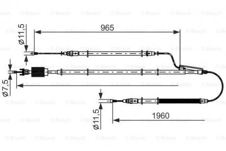 Гальмівний трос BOSCH 1987482805 (фото 1)