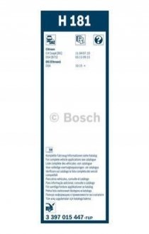 ЩІТКА СКЛООЧ. ЗАДНЯ BOSCH 3 397 015 447 (фото 1)