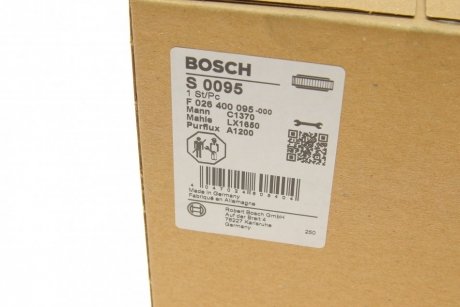 Фільтр повітря BOSCH F 026 400 095 (фото 1)