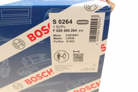 Фильтр воздушный BOSCH F 026 400 264 (фото 1)