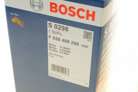 Фильтр воздушный BOSCH F 026 400 298 (фото 1)