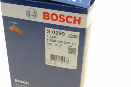 Фільтр повітря BOSCH F 026 400 299 (фото 1)