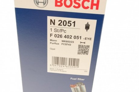 Фильтр топливный BOSCH F 026 402 051 (фото 1)