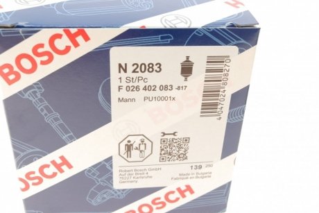 Фильтр топливный BOSCH F 026 402 083 (фото 1)