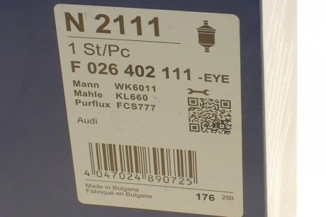 Фільтр палива BOSCH F 026 402 111 (фото 1)