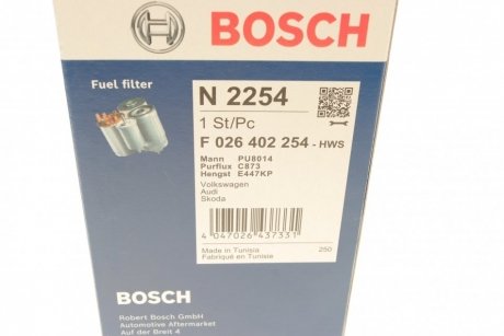 Фильтр топливный BOSCH F026402254 (фото 1)