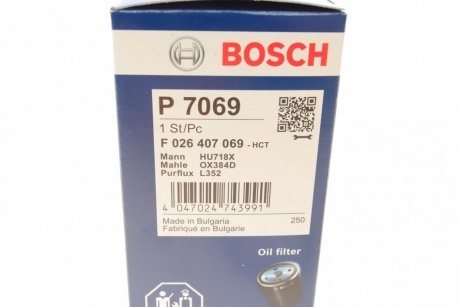 Фільтр масляний BOSCH F 026 407 069 (фото 1)