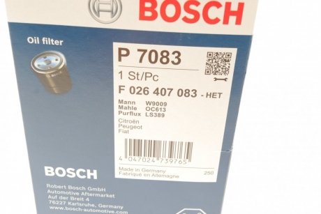 Фільтр масляний BOSCH F 026 407 083 (фото 1)