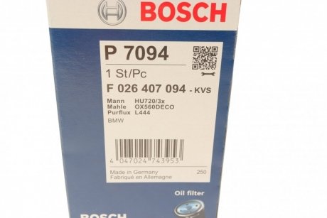 Фільтр масляний BOSCH F 026 407 094 (фото 1)