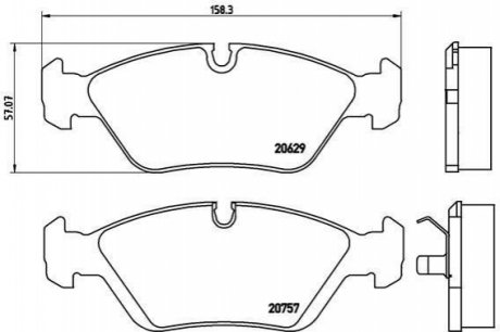 Гальмівні колодки дискові BREMBO P06 008 (фото 1)