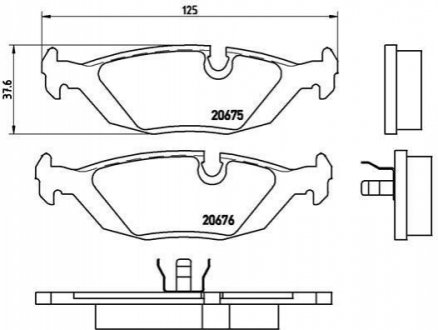 Гальмівні колодки дискові BREMBO P06 009 (фото 1)