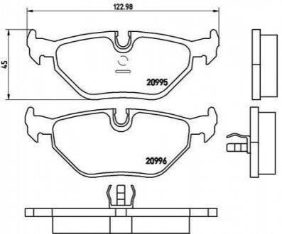 Гальмівні колодки дискові BREMBO P06 011 (фото 1)