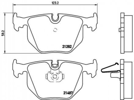 Колодки тормозные BREMBO P 06 020 (фото 1)