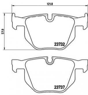 Гальмівні колодки, тюнінг BREMBO P 06 033X (фото 1)