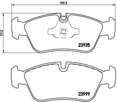 Гальмівні колодки дискові BREMBO P06 035 (фото 1)