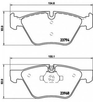 Гальмівні колодки, тюнінг BREMBO P 06 036X (фото 1)