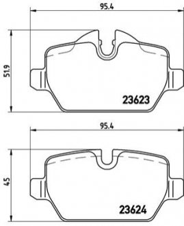 Гальмівні колодки, тюнінг BREMBO P 06 037X (фото 1)