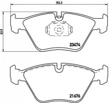 Гальмівні колодки дискові BREMBO P06 042 (фото 1)