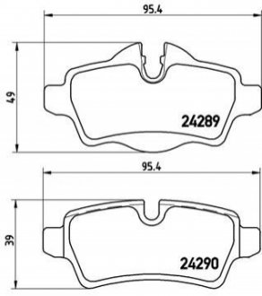 Гальмівні колодки дискові BREMBO P06 052X (фото 1)