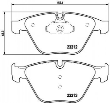 Гальмівні колодки, тюнінг BREMBO P 06 054X (фото 1)