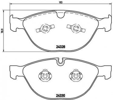 Гальмівні колодки, дискове гальмо (набір) BREMBO P06066 (фото 1)