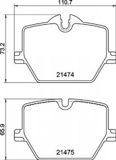 Klocki ham. ty BMW/BMW (BRILLIANCE)/TOYOTA BREMBO P06116 (фото 1)