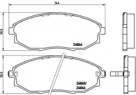 Гальмівні колодки дискові BREMBO P10 007 (фото 1)