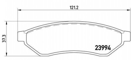 Гальмівні колодки дискові BREMBO P10 008 (фото 1)