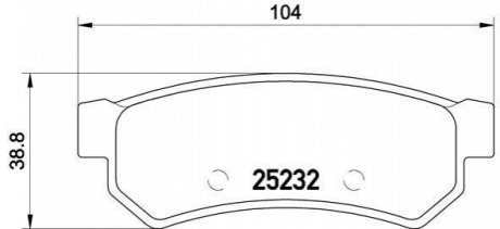 Колодки тормозные дисковые, к-кт. BREMBO P10 053 (фото 1)